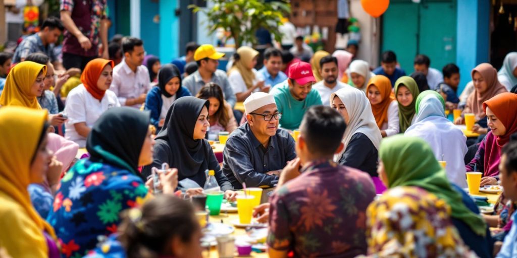 Kegiatan masyarakat Indonesia yang mendukung kesejahteraan bersama.